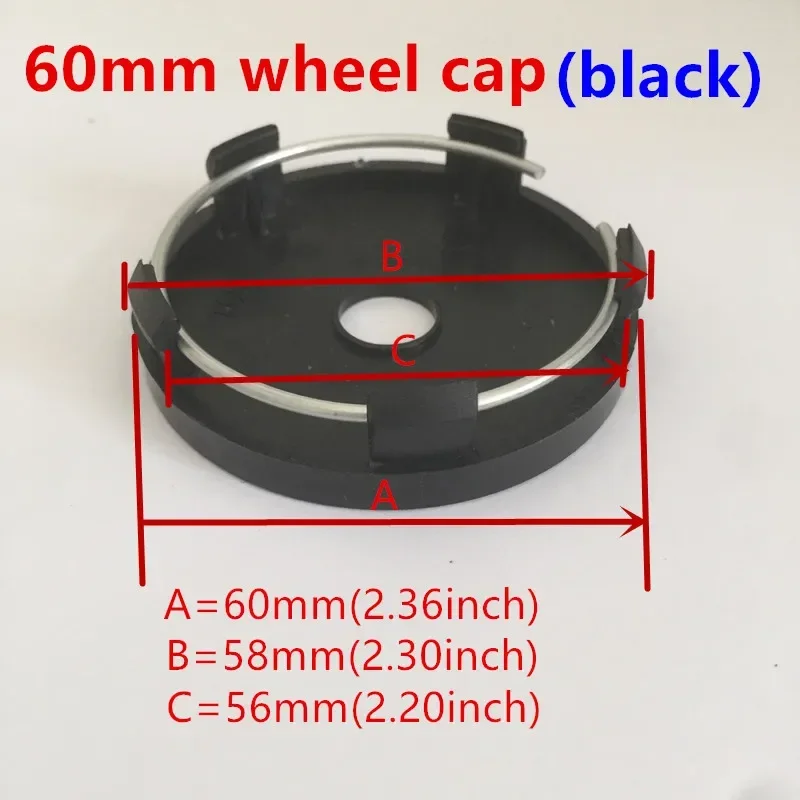 4pcs 56mm 60mm N LINE Car Wheel Center Cover Hub Cap Nline Badge Emblem Sticker Car Styling for Hyundai Accessories