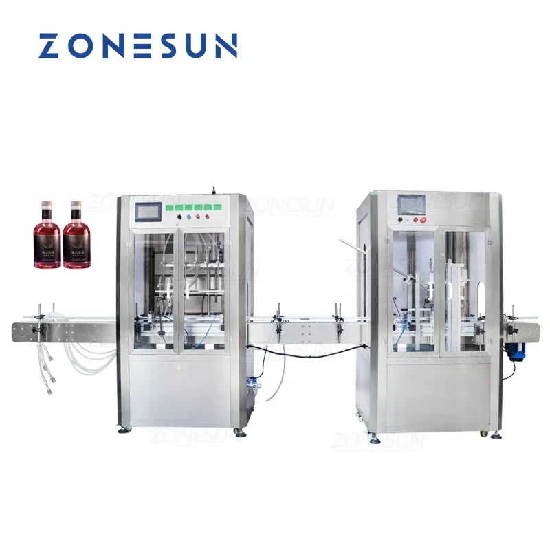 ZONESUN ZS-FAL180AD 6-Diving Head Automatic Filling & Capping Machine For Soap Foaming Liquid Essential Oil With Dust Guard