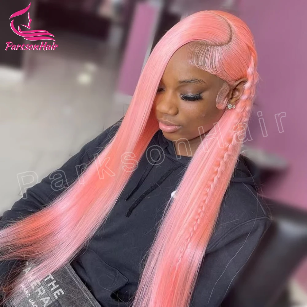 Pink 13X6 13X4 HD Lace Frontal Wigs Straight Lace Front Wig 250 Density 613 Colored Human Hair Wigs For Black Women