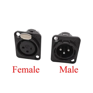 10 Buah Konektor XLR Soket Sasis Dudukan Panel 3Pin Colokan Pria Jack Wanita untuk Mikrofon 10 panel xlr penjualan terbaik - №