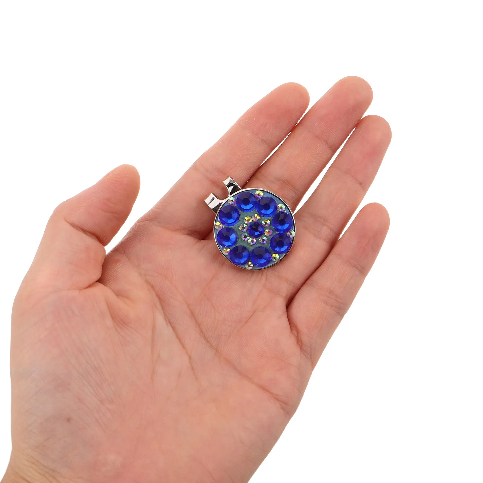 

Набор из 1 шт. элегантных клипсов-маркеров для гольф-кепок с кристаллами, инкрустированных цинковым сплавом, для женщин, аксессуары для гольфа, кулон-клипса для повседневного использования