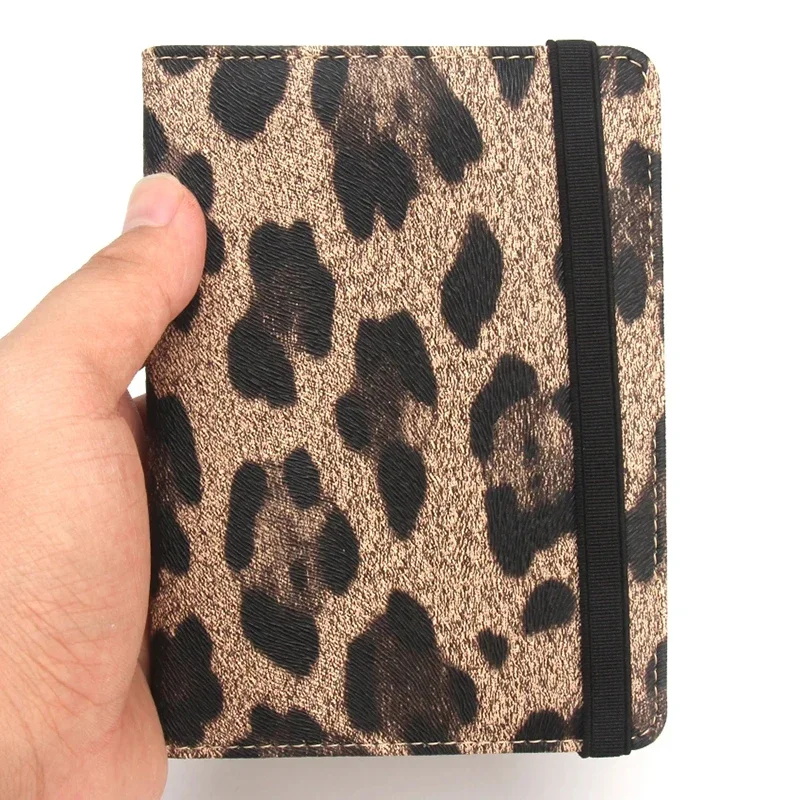 Women Brown Leopard Complex Travel Passport Holder Cover Case with Bandage Men Waterproof Multi-Function Ticket Protective Bags