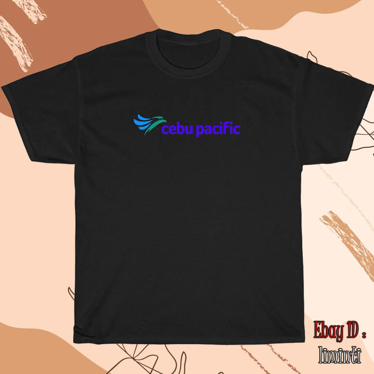 New Shirt Cebu Pacific Logo Men's Black/Grey/White/Navy T-Shirt Size S-5XL