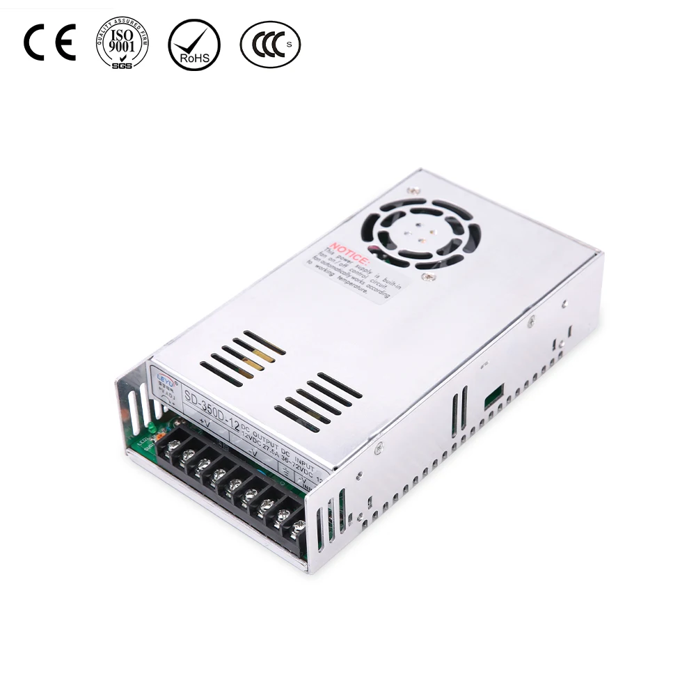 

CE RoHS Approved 350W dc dc converter SD-350D sinlge output switching power supply