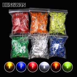 100pcs 5mm LED Diode F5 Assorted Kit White Green Red Blue Yellow Orange Pink Purple Warm White DIY Light Emitting Diode