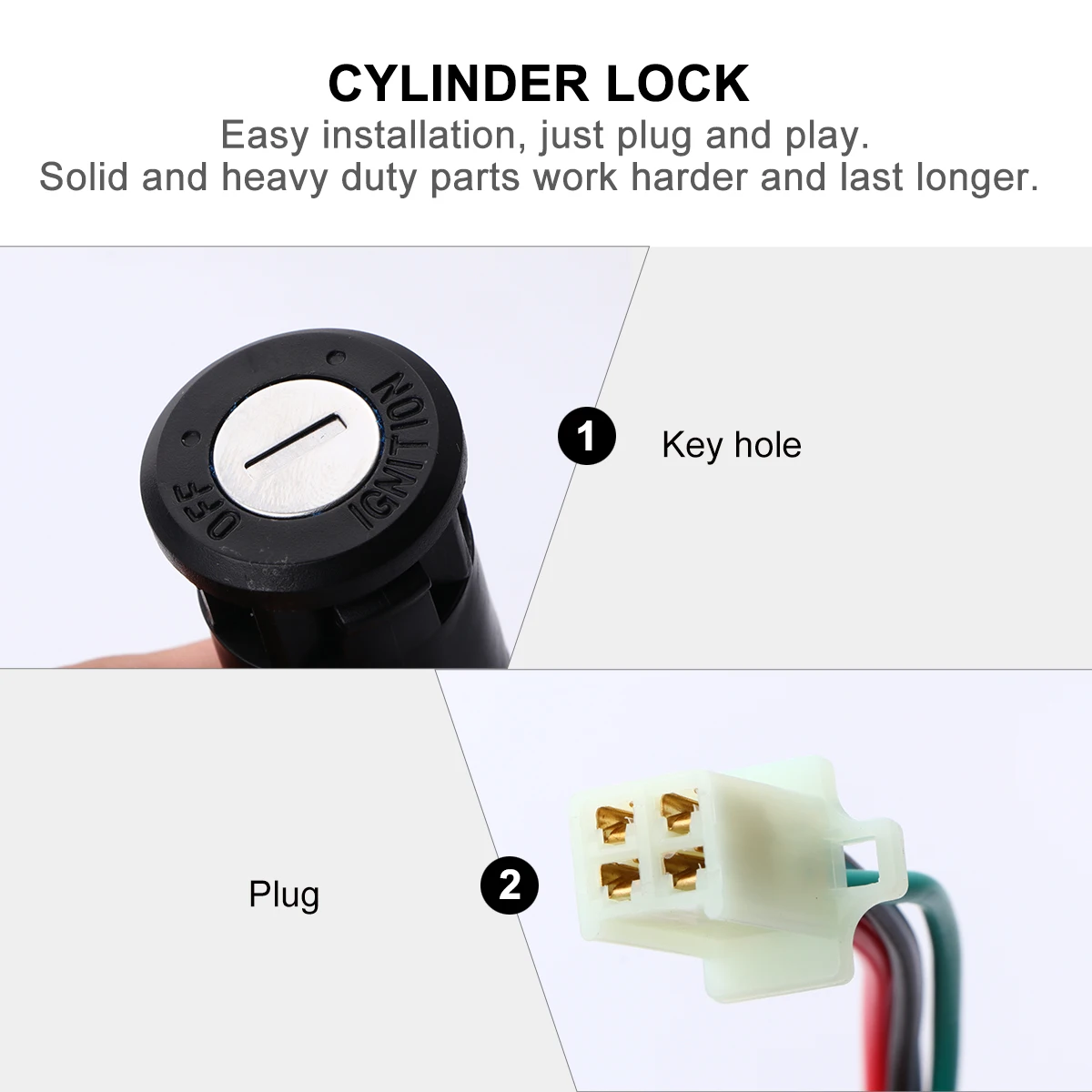 

Motorcycle 4 Stroke Engine Start Ignition Lock Cylinder Switch Plug Play Easy Installation Heavy Duty For Atv Electric Vehicles