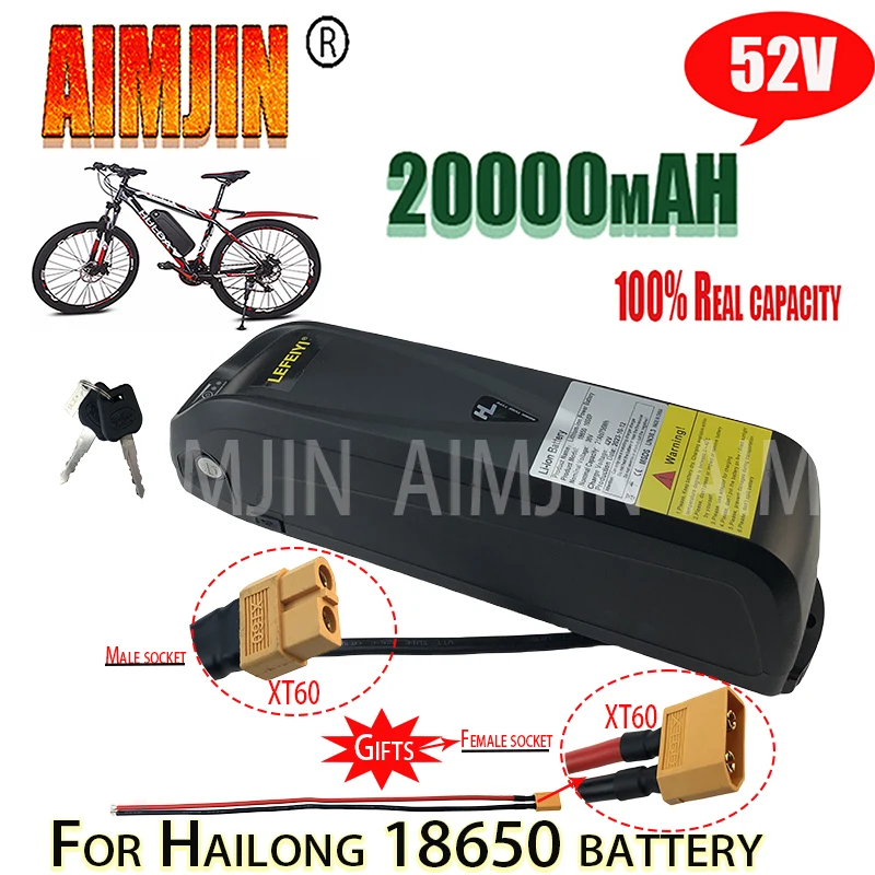 52V /20Ah For Hailong Electric Bicycle Mountain Bike Electric Motorcycle 18650-35E Battery Long Endurance