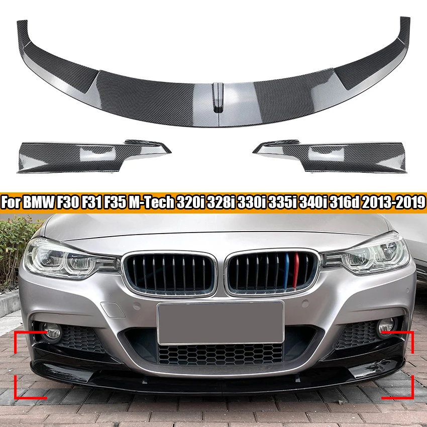 

Car Front Bumper Splitter Lip Diffuser Spoiler For BMW F30 F31 F35 M-Tech 320i 328i 330i 335i 340i 316d 318d M-Sport 2013-2019