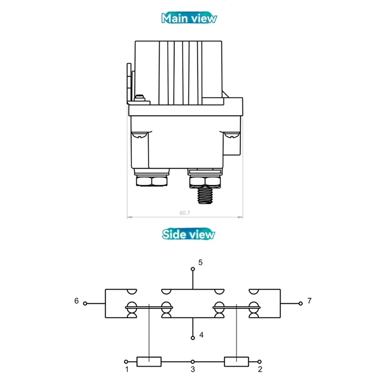 ABVJ-12V 600A รีเลย์กว้านไฟฟ้า 4500 สําหรับรีเลย์กว้าน ATV
