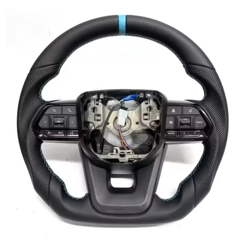 Customized Leather Car Steering Wheel For Toyota Land Cruiser LC300 Prado 150 Fortunar Hilux GR Tundra 4runner Steering Wheel view 2