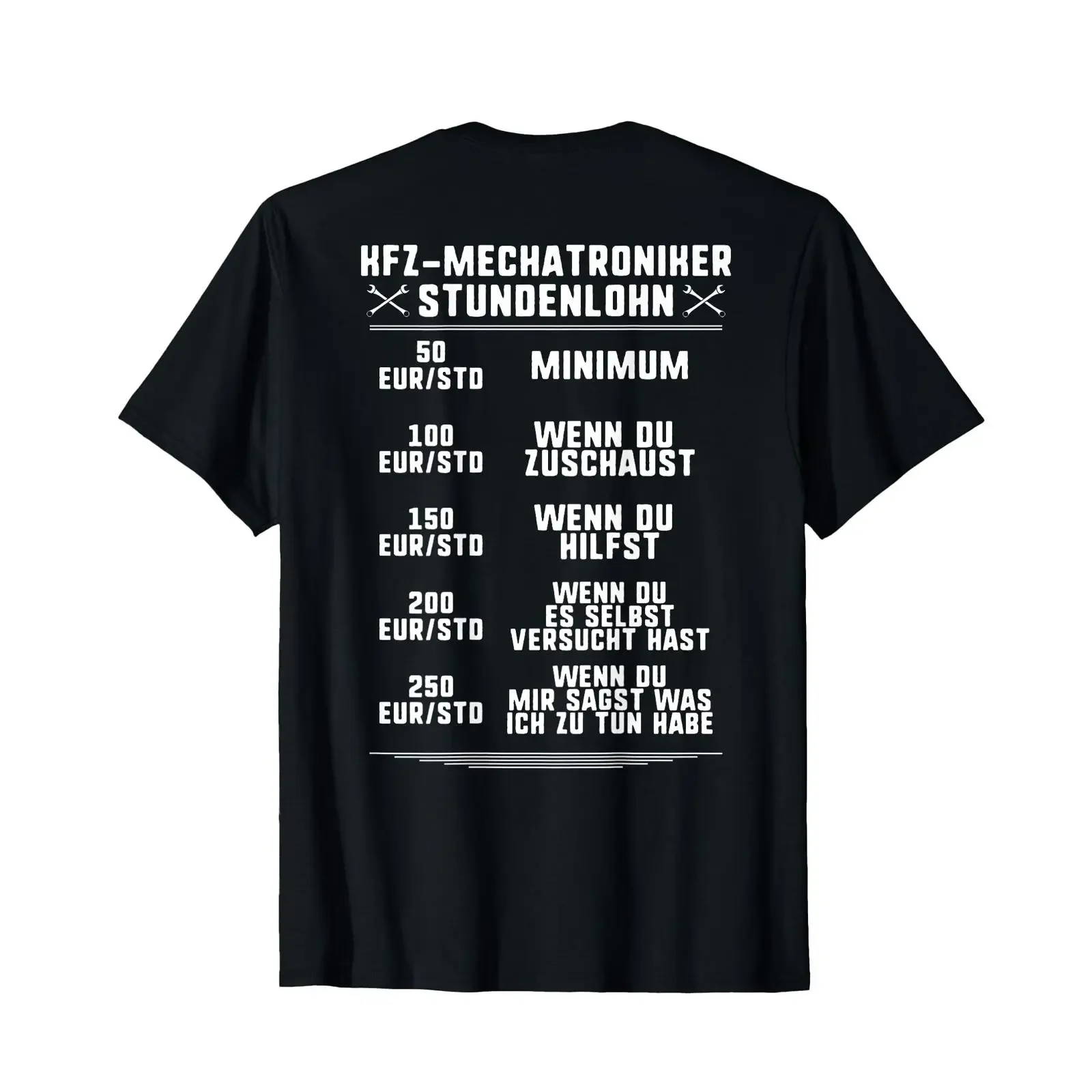 Automotive mechatronics technician hourly wage T shirt vintage Washed Slightly fashion Breathable Stretched homme Stylish