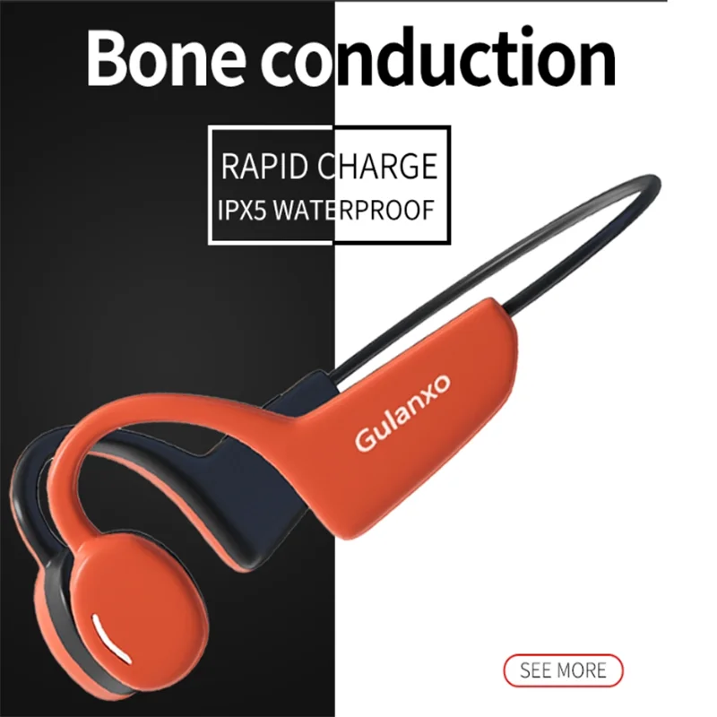 Gulanxo wireless Bluetooth earphones,Bone conduction earphones,  high fidelity earbuds with microphone earbuds