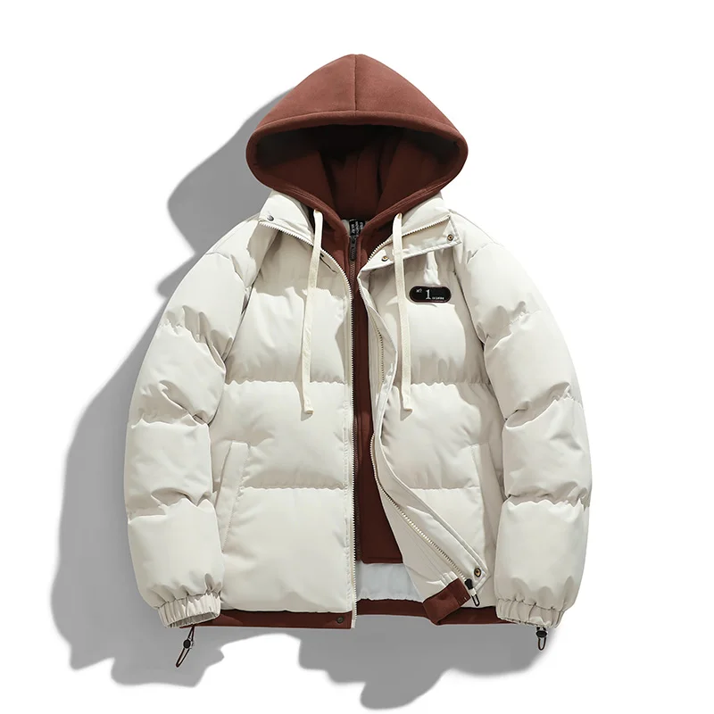 Men Thicken Warm Winter Jacket Casual Parka Outwear Harajuku Padded Jacket Various Color Bubble Jacket Hooded Coat Clothing