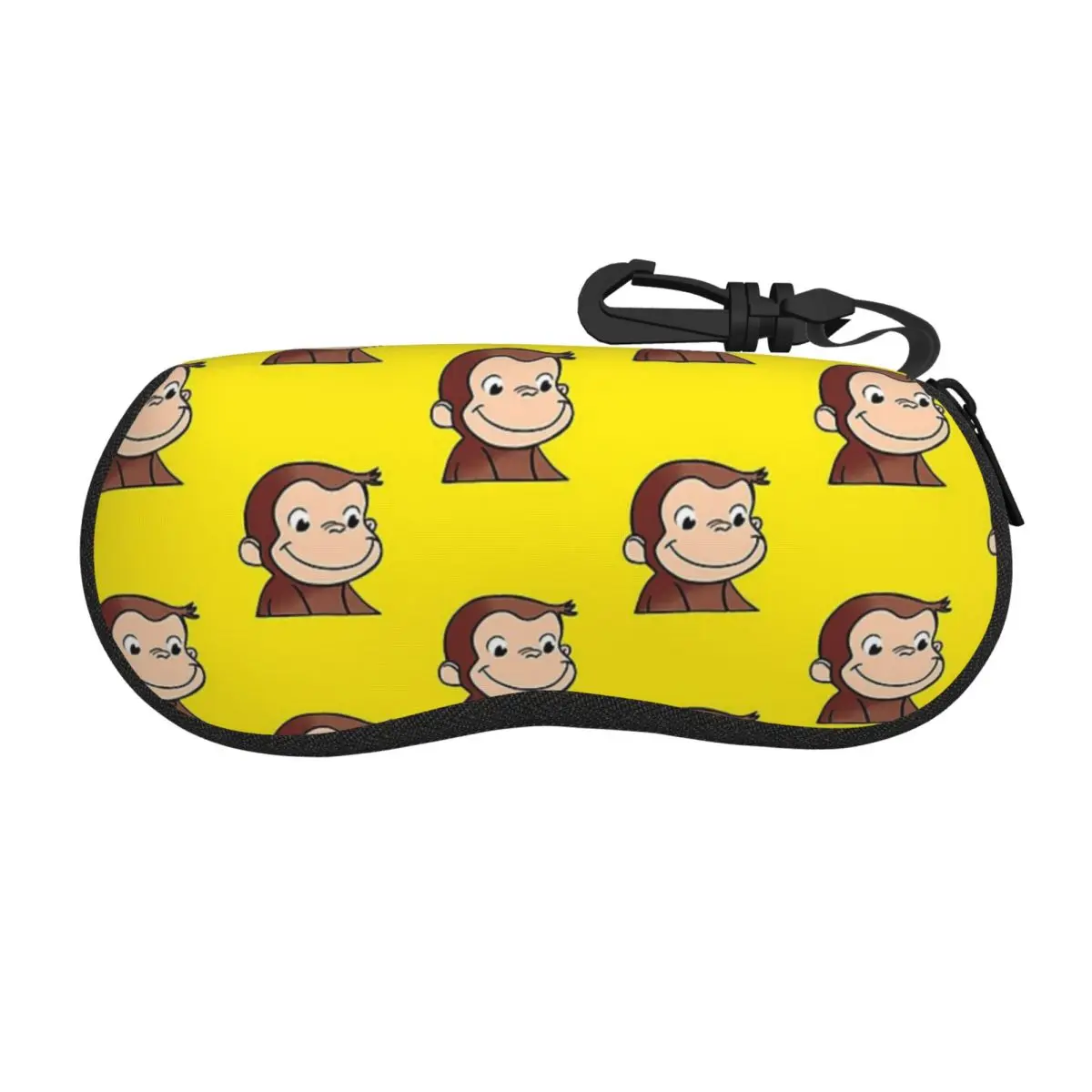 Curious George Shell Glasses Case Portable Sunglasses Box Women Men Soft Eyeglasses Bag Pouch