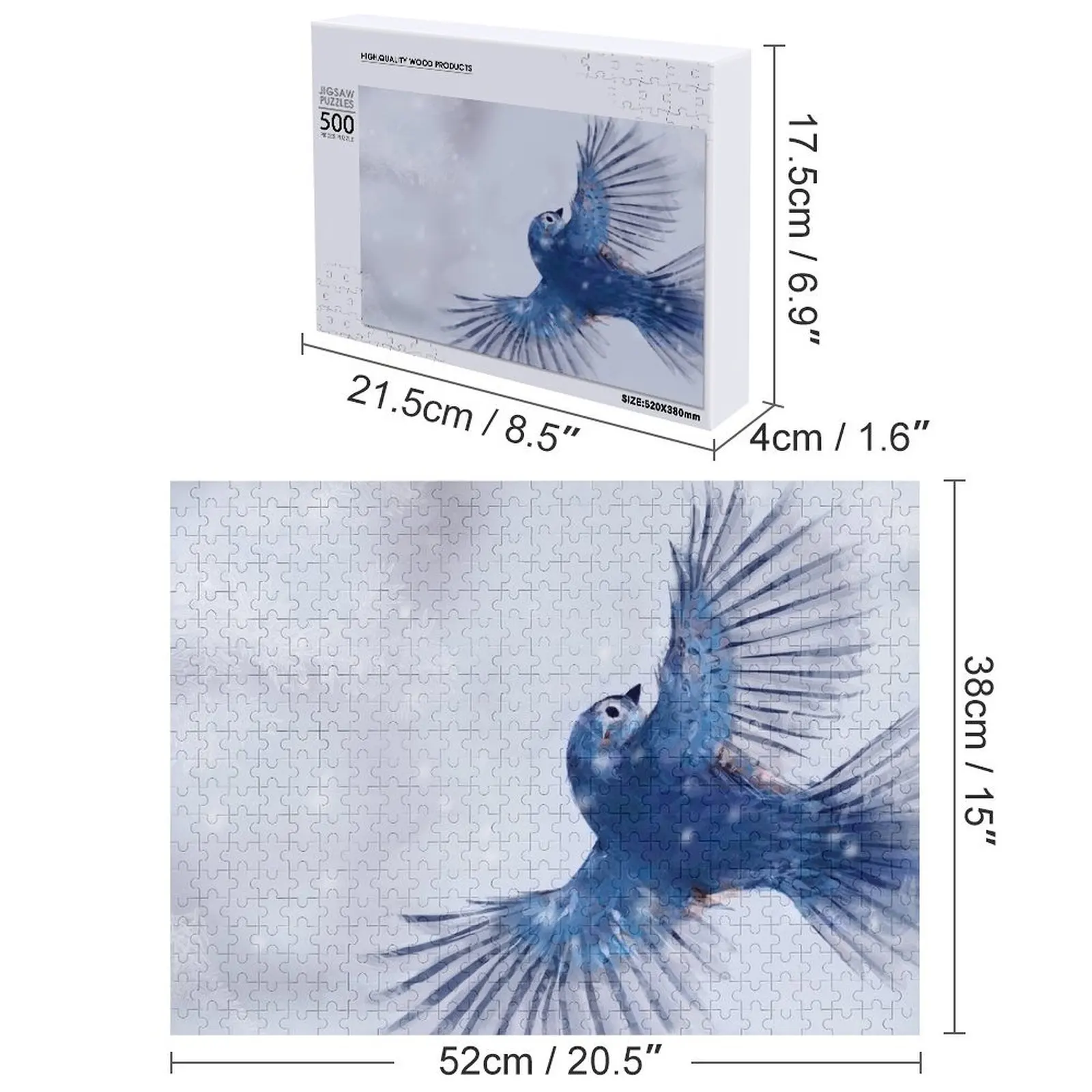 Winter Chickadee 2 Jigsaw Puzzle Regalo personalizzato Foto Regali personalizzati per bambini Puzzle con immagini