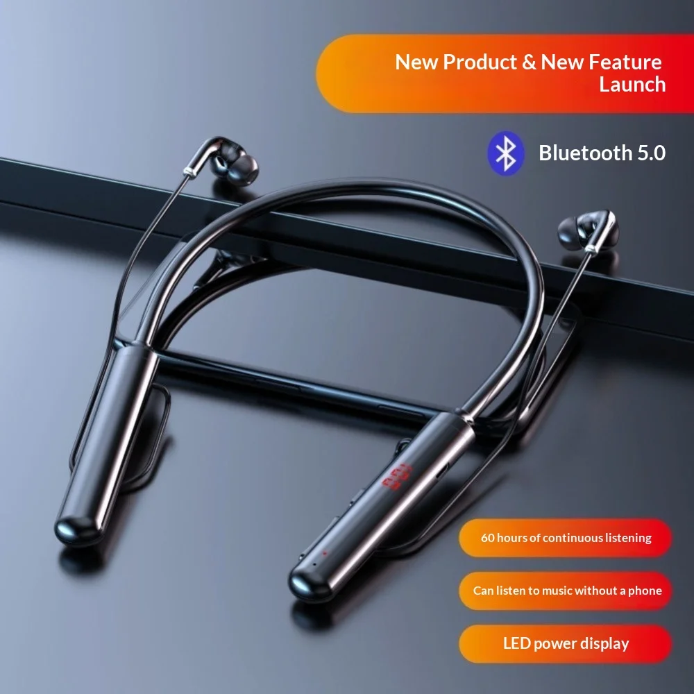 2025 New Model Neck-hung Bluetooth Headphones Noise Cancellation Lossless HIFI Sound Ultra-Long Battery Life Sports Fitness Runn view 3