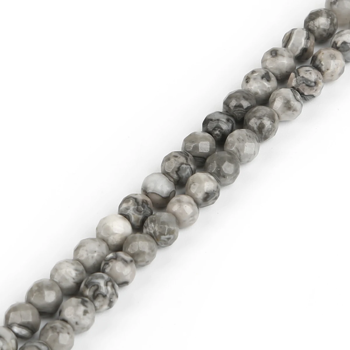 Natürliche, kartenmusterbedruckte runde Steinperlen, lose Edelstein-Abstandshalterperlen, passend für DIY-Schmuckherstellung, DIY-Armbänder, Halsketten, Zubehör – Detail 4