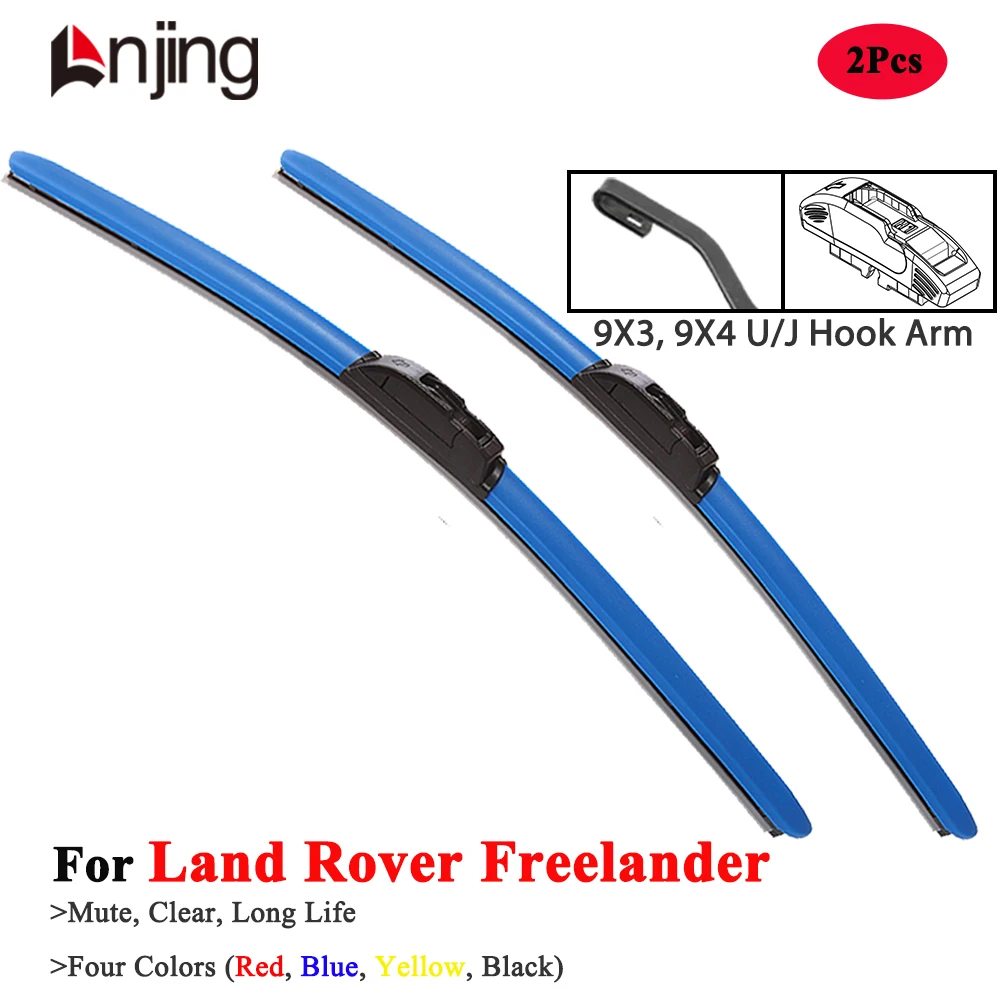 

LNJING Colorful Wiper Blade For Land Rover Freelander 1 2 Soft Top L314 L359 1998 2000 2006 2007 2010 2013 2016 Car Accessories