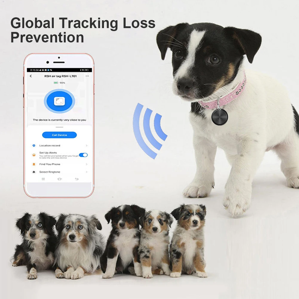 For Android Wallet Bags Finder with Find My Device App Smart Pet Locator Waterproof Mini GPS Tracking Tool Pet Luggage Locate