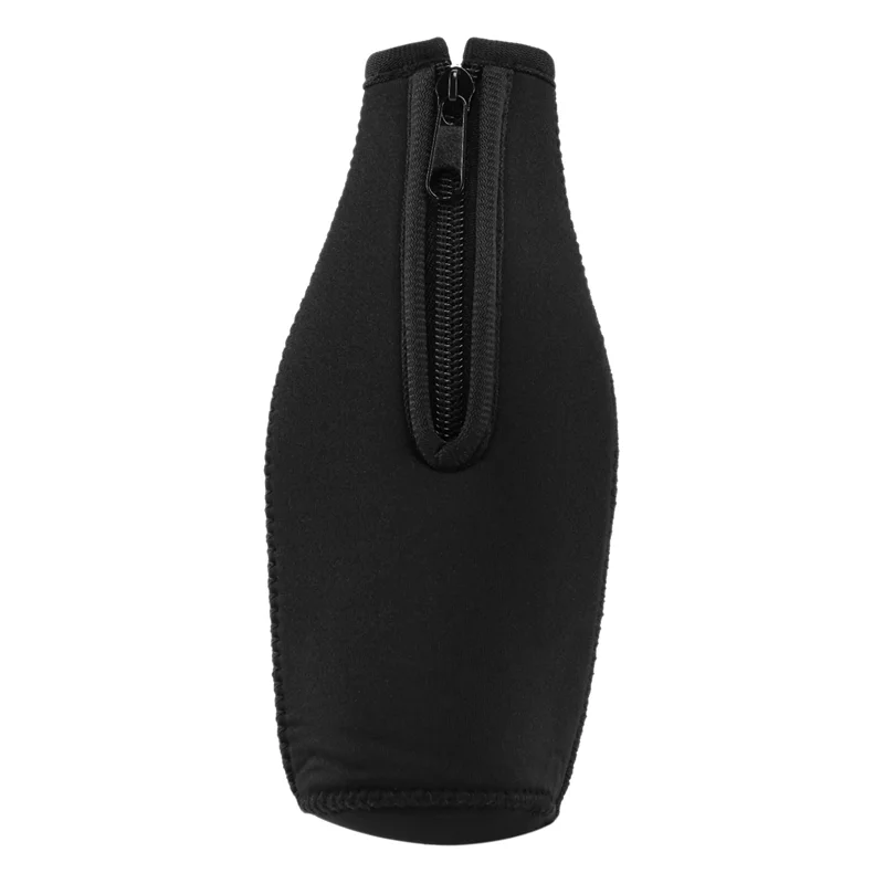 ABUN-30 Pack Beer Bottle Cooler Sleeves Keep Drink Cold Zip-Up Extra Thick Neoprene Insulated Sleeve Cover Black
