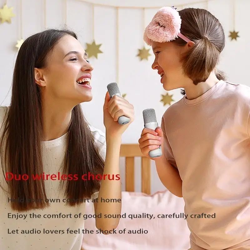 2025 مضخم صوت جديد مكبر صوت لاسلكي للغناء ميكروفونات مزدوجة لحفلات الزفاف المنزلية في الهواء الطلق #2