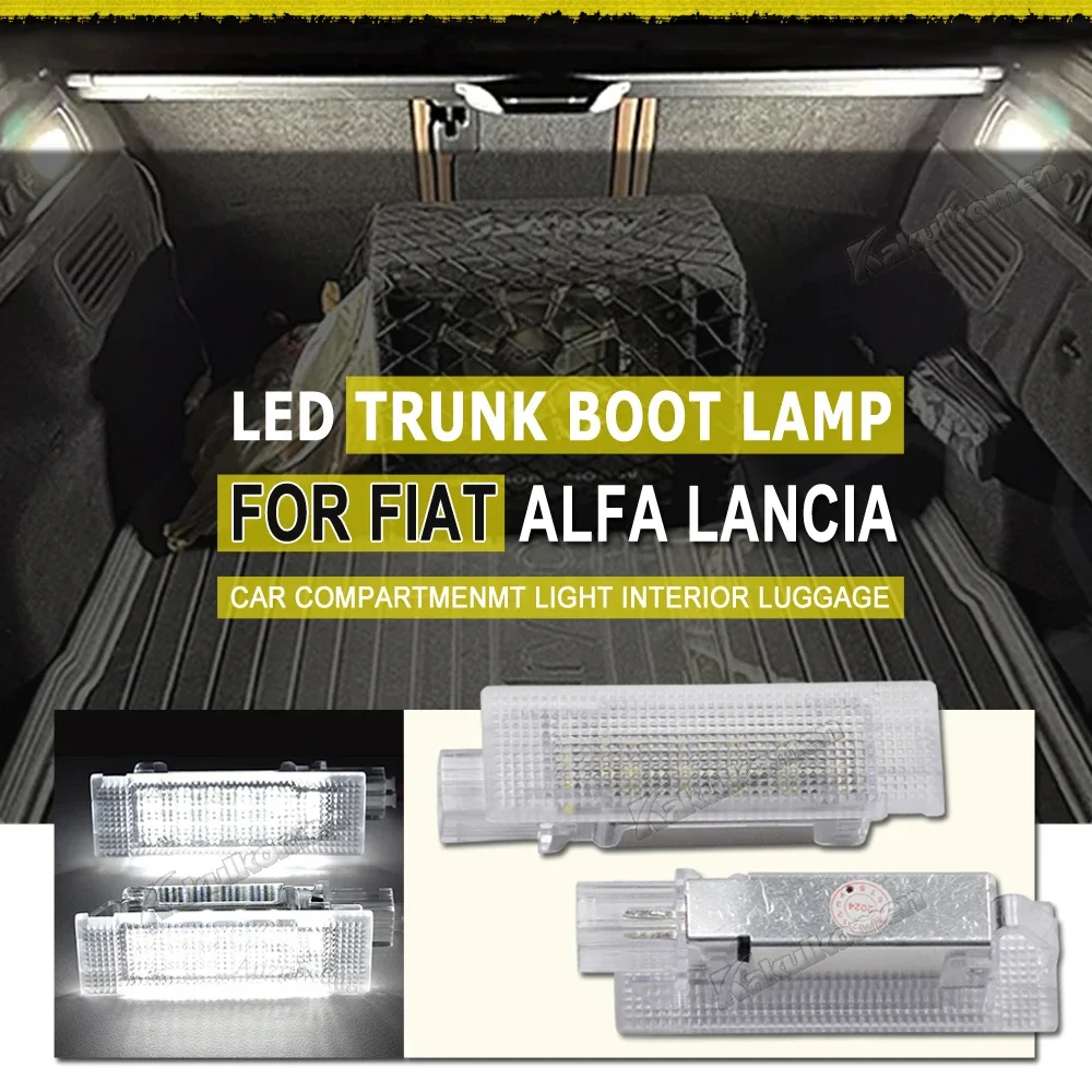 

2Pcs LED Trunk Boot Lamps Compartment Light Interior Luggage For Fiat 500 500X 500L Argo Panda Grande Punto 60665239