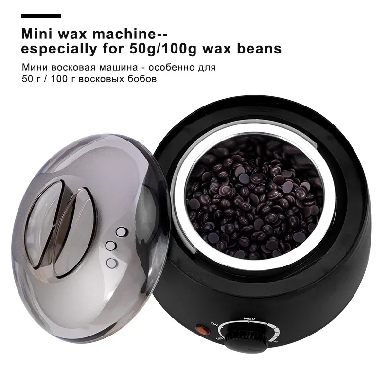 Electric Wax-melt Heater Machine + Wax Bean Bags + Wood Stickers Hair Removal Kit