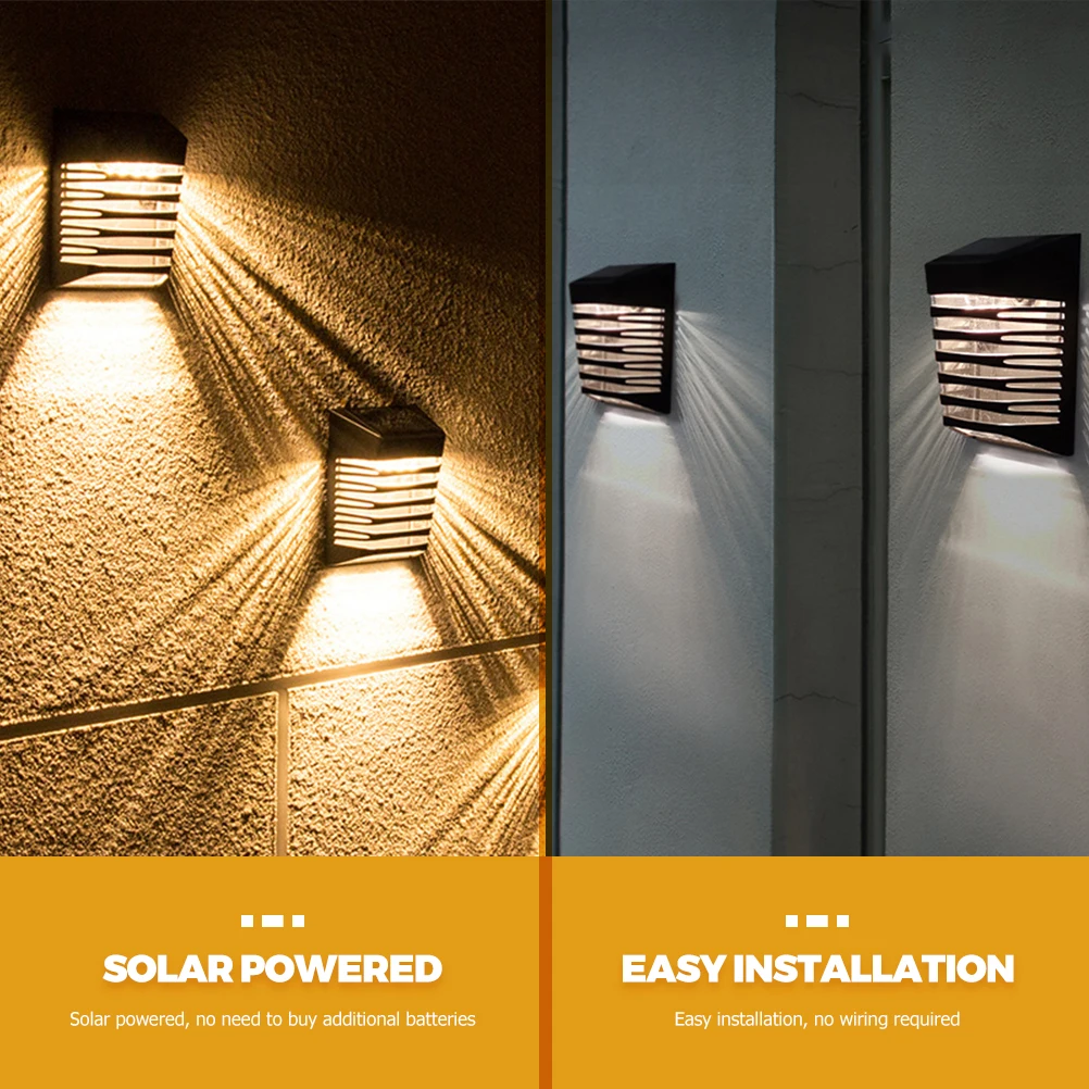 

Solar Garden Light Outdoor Wall Lights outside Lamps for Landscape Fence up Waterproof