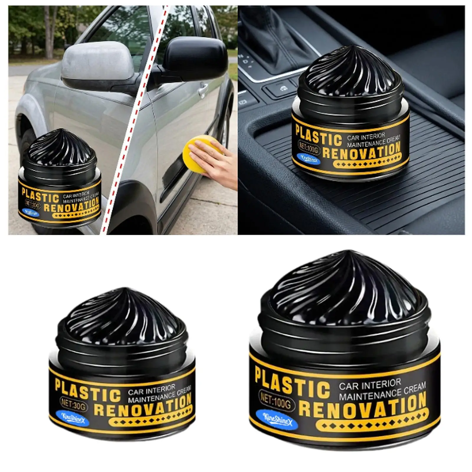

Car Tire Refurbishment Paste Professional Repair Wheel Polishing Polish Tire Paste for RV Motorcycle Car Interior Vehicle
