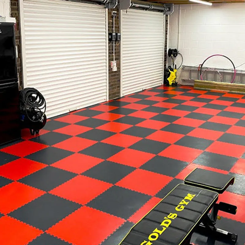 Rubber Garage Floor Mat, Anti Slip, PP Plastic, PVC Garage Floor, High Quality, Manufacturer in China, 40x40x0.5cm