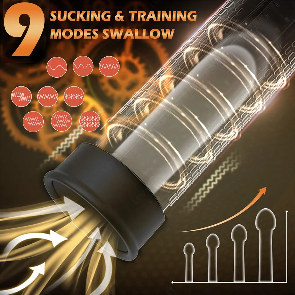 Automatic Electric Penis Pump Vacuum Pump with 9 Suction Levels Thicken Penis Enlargement Enhance Sex Toy Masturbators for Men - Image 2