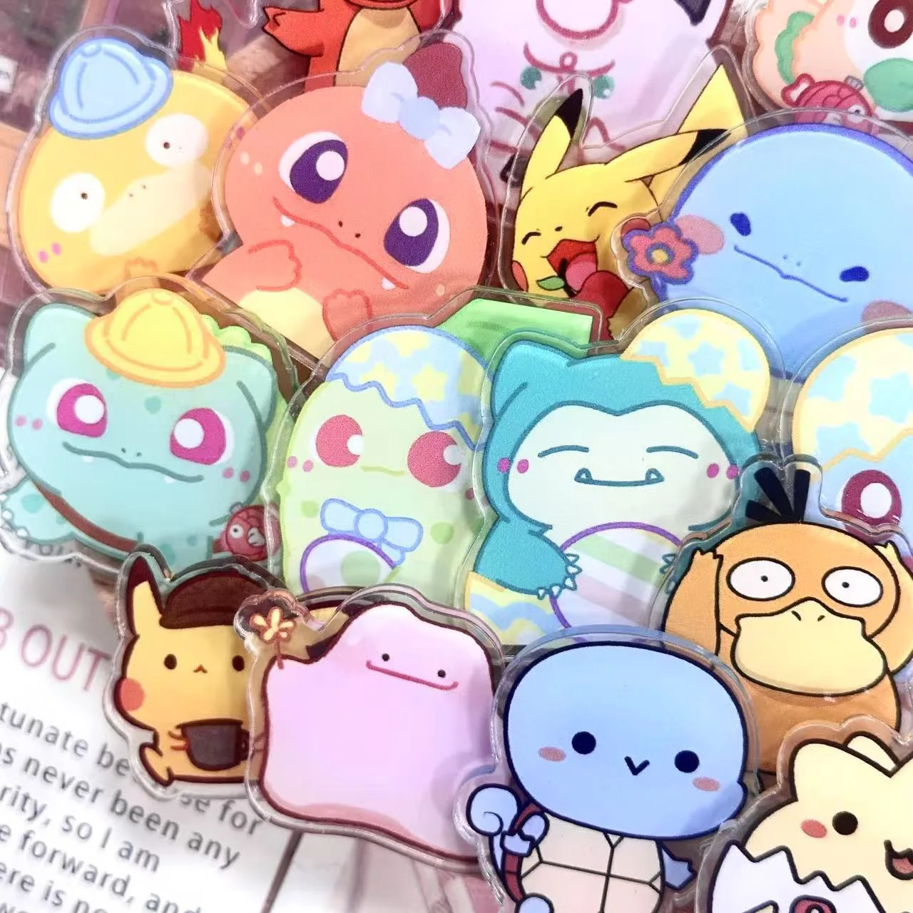 50/100 Pieces of 1/2cm Mini Cartoon Acrylic Sheets for DIY Crafts Used for Fridge Magnets Phone Case Accessories and Anime - view 4