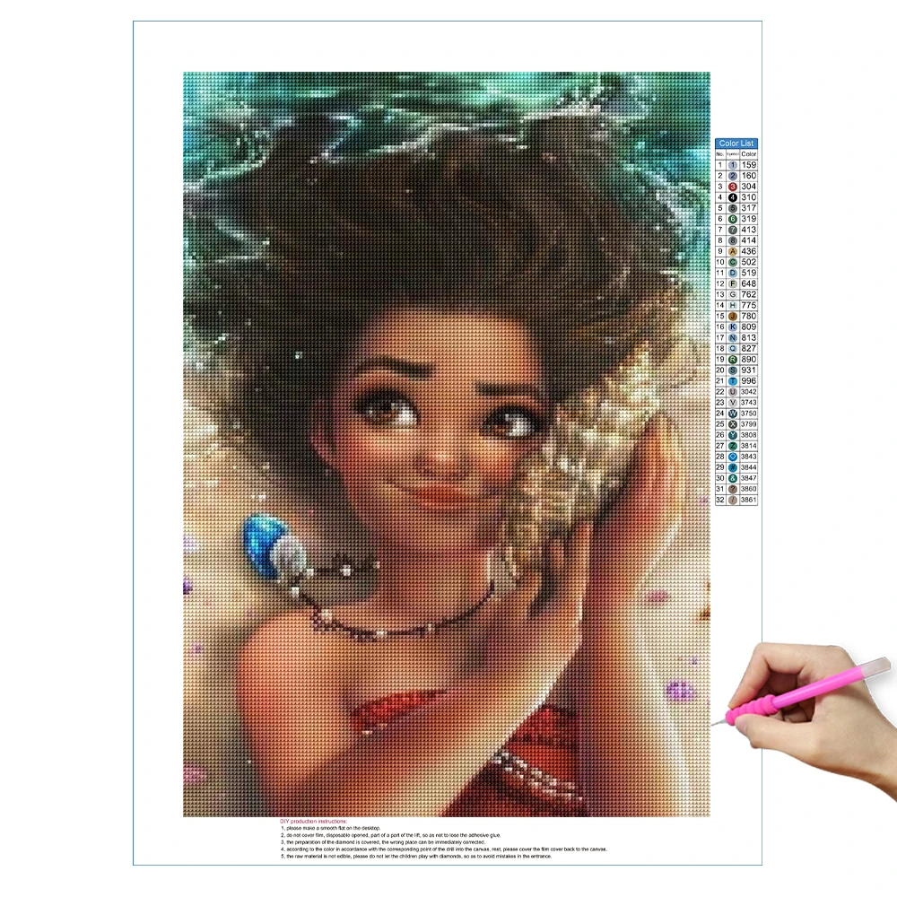 Disney Anime Diamond Painting serie Moana Full Square/Round Diamond Embroidery Cartoon Home Decor