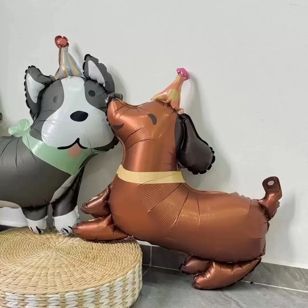 Neuer Cartoon-Geburtstagshut, Tieraluminiumfolienballon, gefleckter Hund, Kindergeburtstagsparty-Dekoration, die die Haustiergeburt feiern – Detail 2