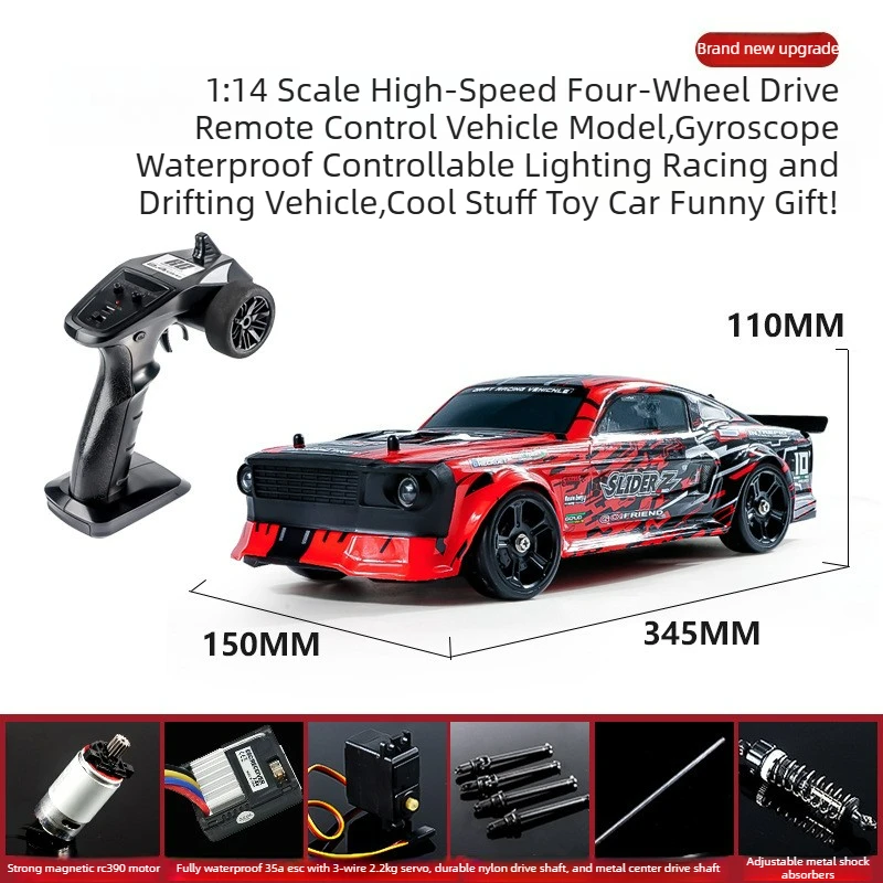 

Cool Stuff Toy Car Funny Gift-1:14 High-speed 4WD Rc Cars,Remote Control Car Model,Climbing Off-road Rc Drift Car,Toys for Kids