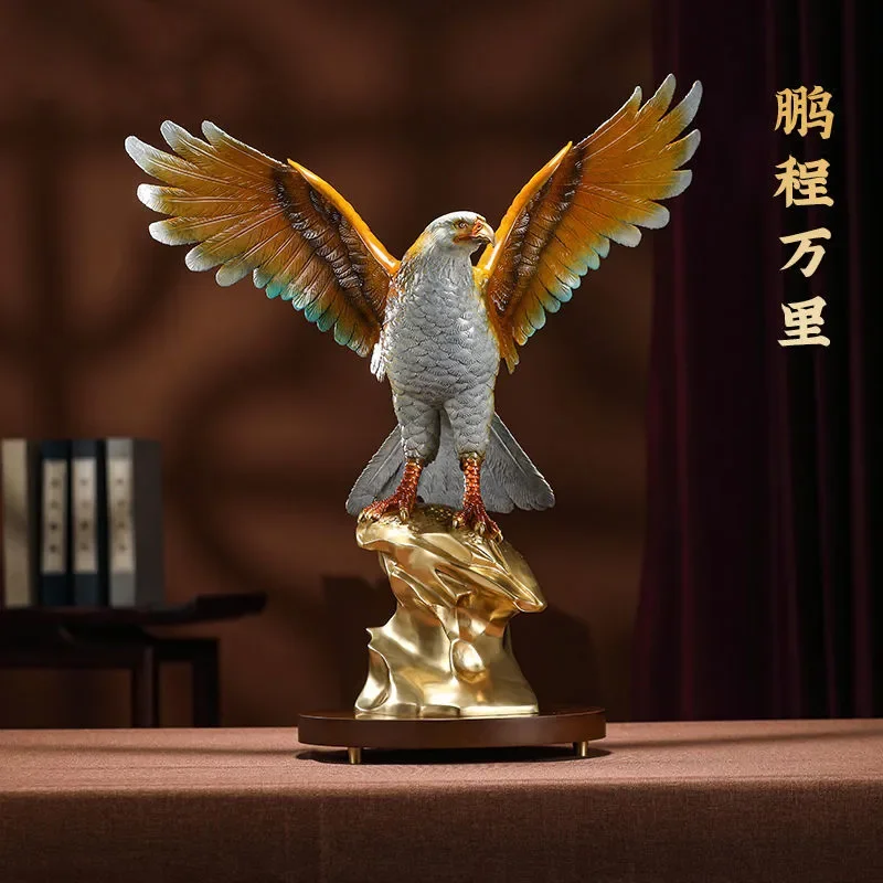 German quality brass handicrafts Pengcheng Wanli all-copper eagle ornament office desktop decoration business gift
