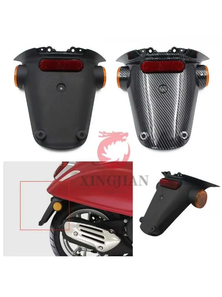

Motorcycle Rear Mudguards Registration Plate Holder For PIAGGIO Vespa Primavera150 Sprint 150 Carbon Fiber Pattern Accessories