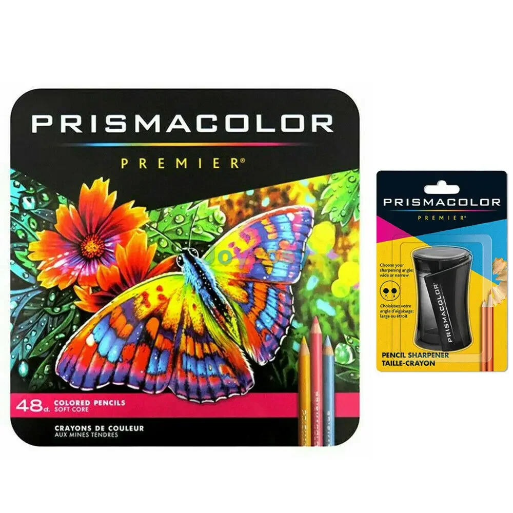 NEW 48 Prismacolor Premier Colour Coloured Pencils Tin Soft Core Professional Art Suppliers,artist Sanford Lightfast Pencils