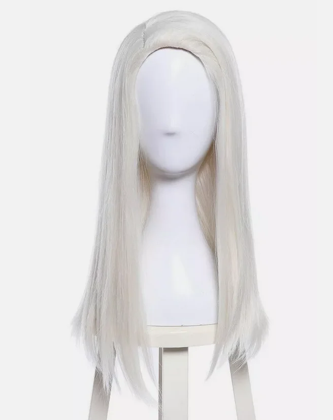 Light Blonde Lucius Malfoy Wig Long Straight Hair Wigs Cosplay Halloween Party