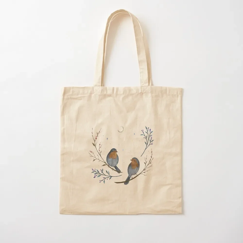 Birds and Berries Tote Bag Custom bag Women's bags foldable reusable bag