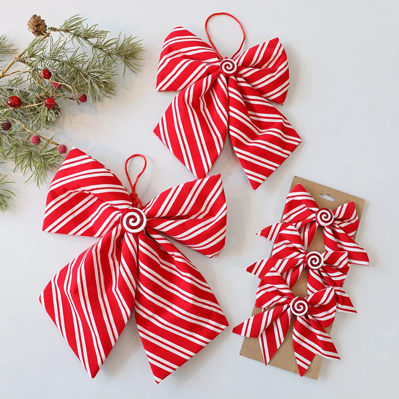 

Christmas Bow Decorative Hanging Christmas Tree Diy Props Hanging Gifts Christmas Scene Decoration Hanging Ornaments