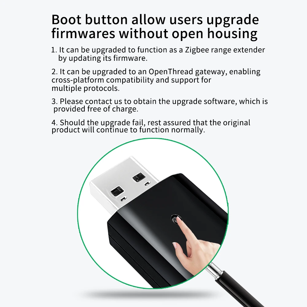 ZigBee3.0 Dongle usb Gateway extender support Home Assistant Open HAB ZigBee2MQTT long range Base EFR32MG21 firmware upgradeable