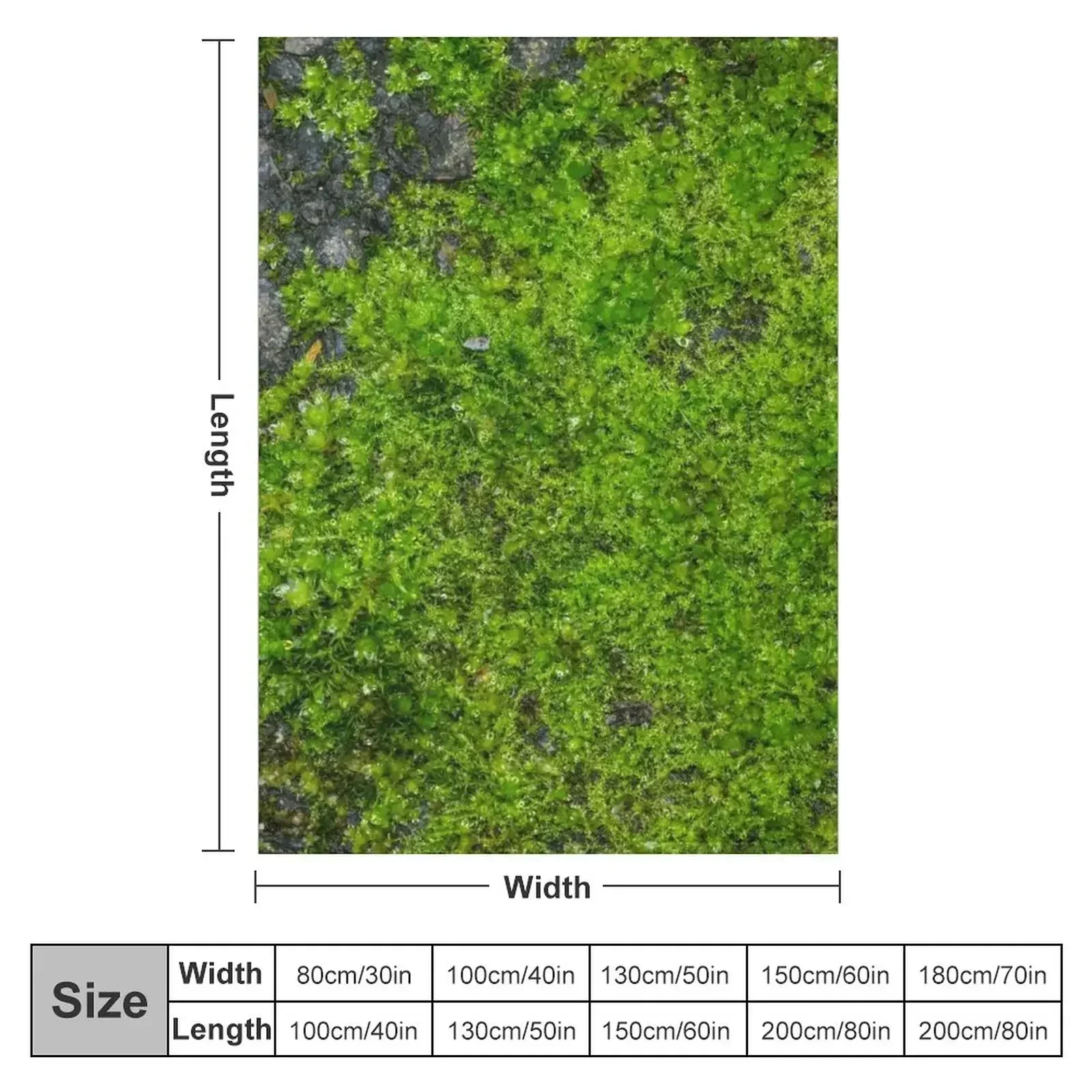 World of Moss V Throw Blanket Hairys Flannel Hairy Vintage Thermal Flannels Blankets