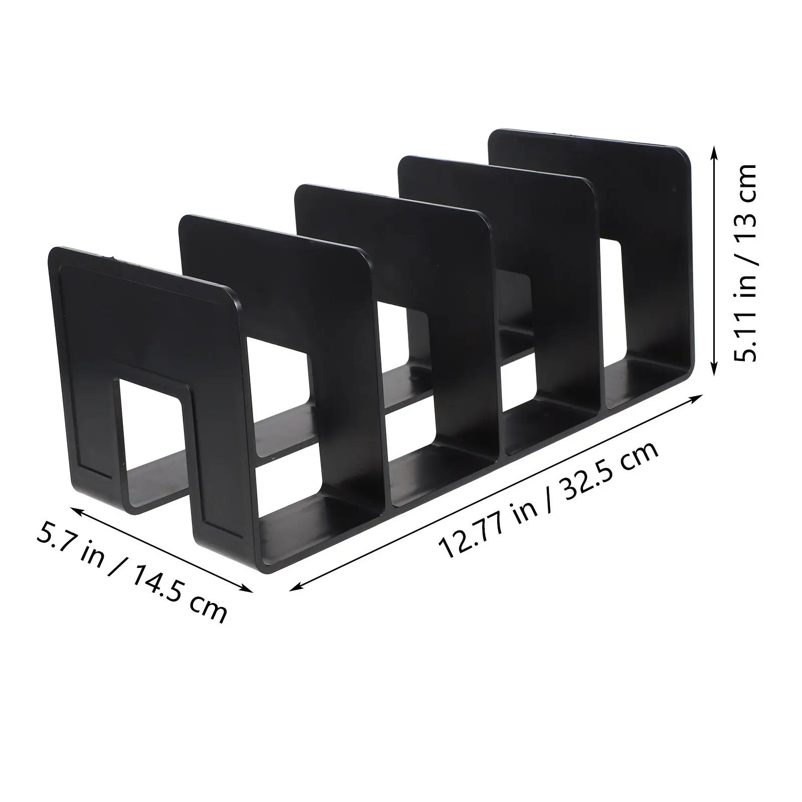 Metal Book Stand and File Organizer for Desktop – Holds Books, Magazines, Files, Office Supplies