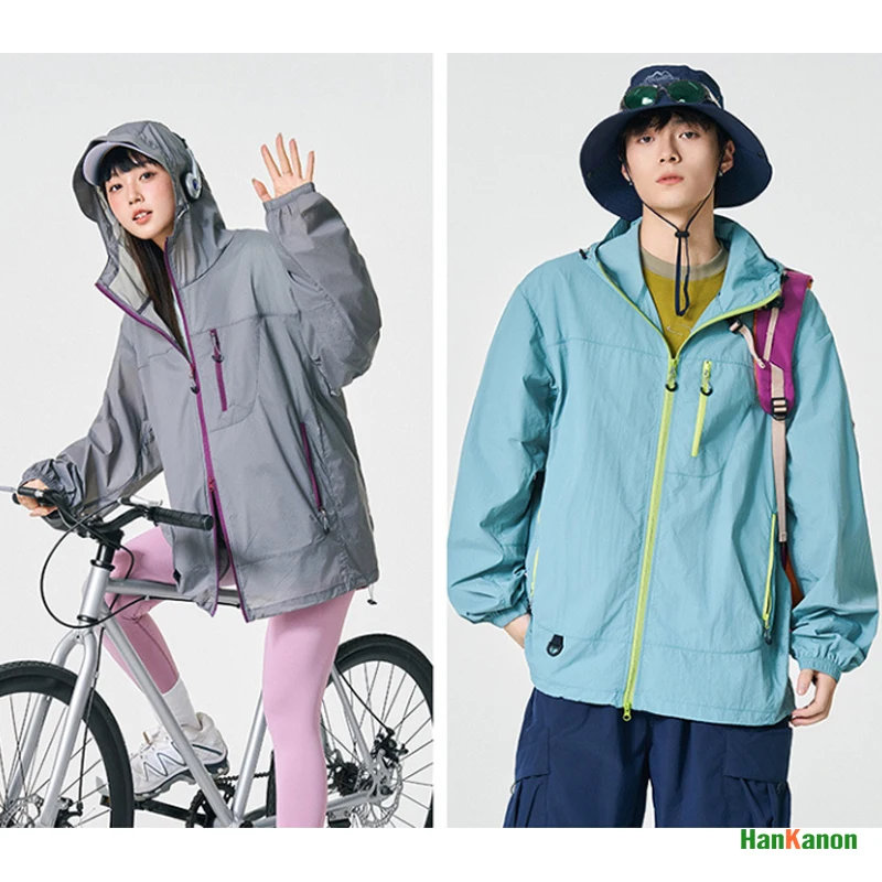 

Летняя солнцезащитная куртка для пар, мужская летняя куртка с защитой от солнца UPF50+, анти-УФ, охлаждающая, дышащая