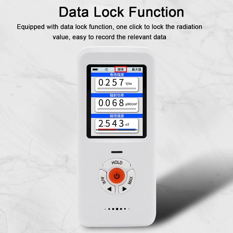 Detektor radiasi elektromagnetik portabel genggam Digital TFT 2.0 tampilan warna detektor radioaktif multifungsi