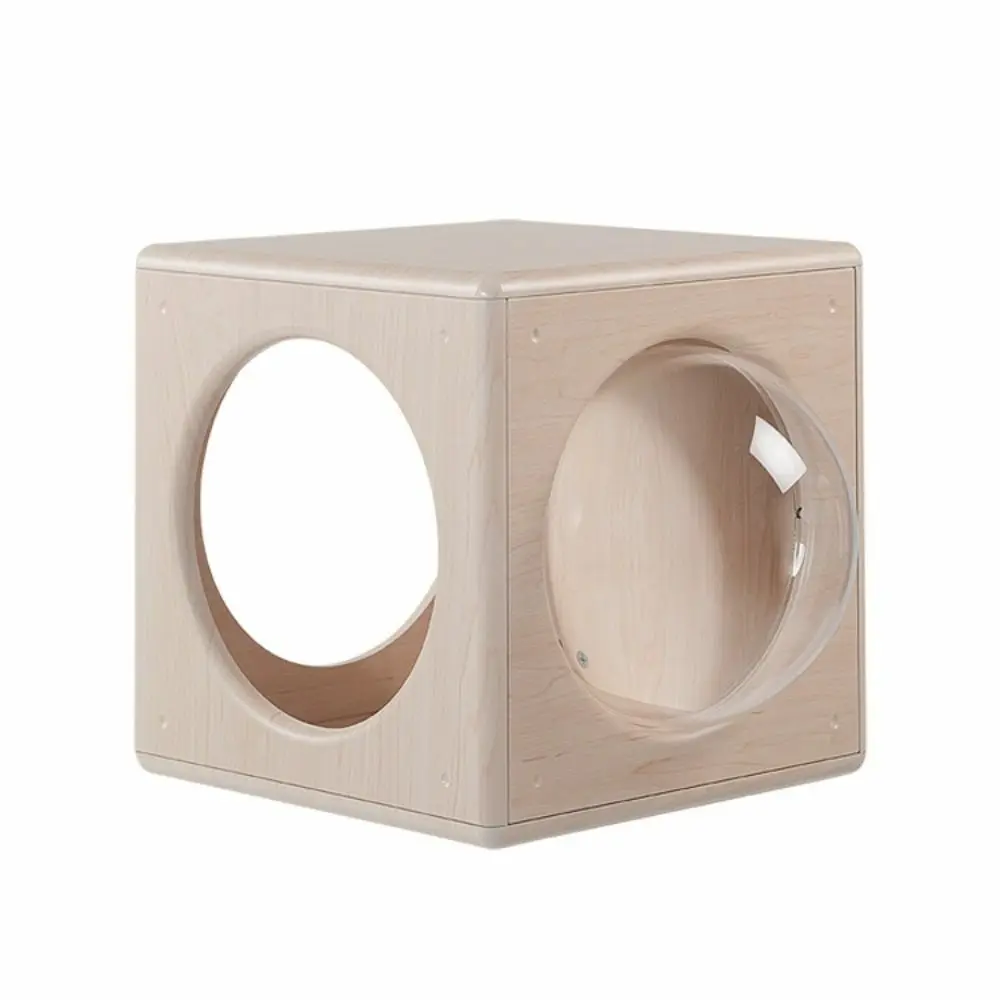 Wooden Semi-enclosed Cat House Building Block Combination DIY Products Cat Climbing Frame Nest Tunnel Labyrinth Space Scratchers