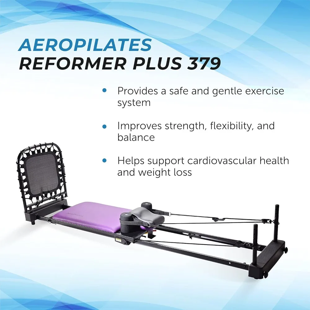 Reformer Plus 379-машина для тренировки пилатеса для домашнего спортзала-кардио-фитнеса Rebounder-вес до 300 фунтов