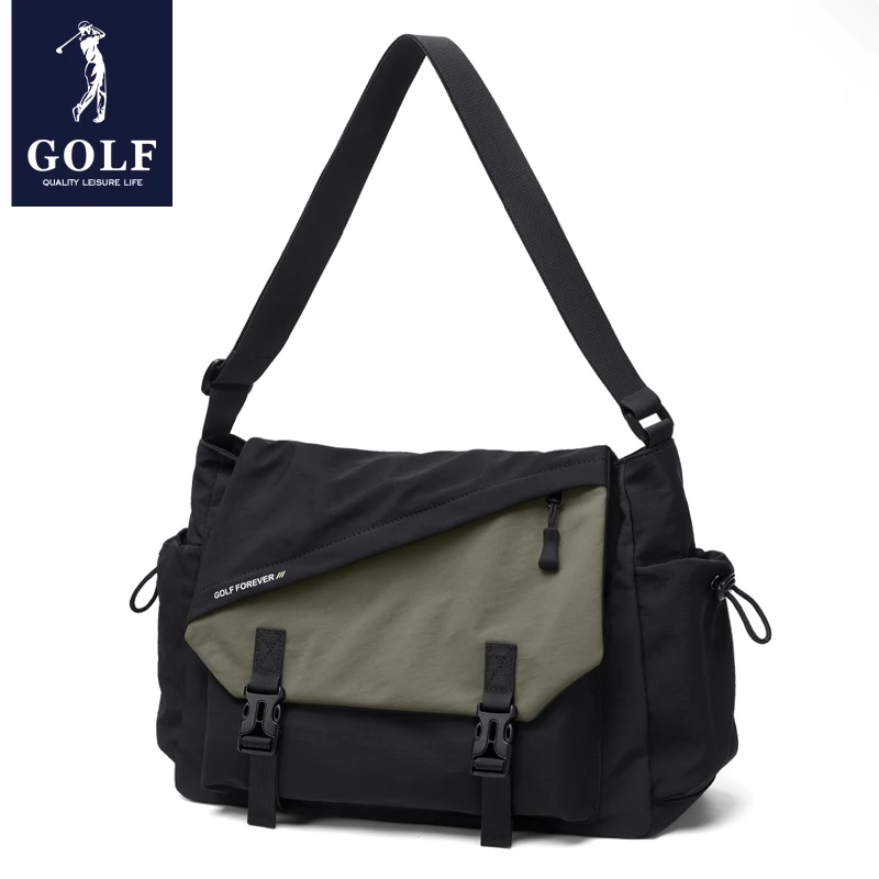 

GOLF Fashionable Men's Crossbody Bag Oxford Cloth Single Shoulder Bag Lightweight Commuter Bag for Youth with Zipper Pocket