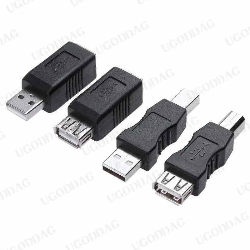 USB2.0 A Male & A Female to B Female Printer Print Converter Adapter Connector USB 2.0 Port Retail wholesale USB 2.0 Adapter